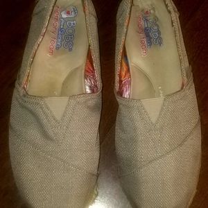 Women's tan Skechers Bob's